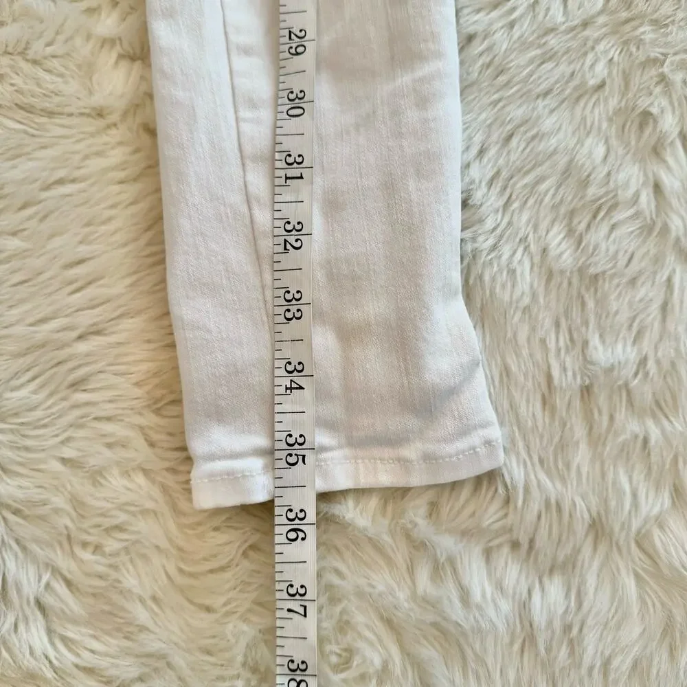 J Brand White Skinny Jeans Black Piping 25 Ankle Preppy